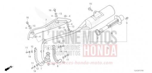 EXHAUST MUFFLER CRF50FN de 2022